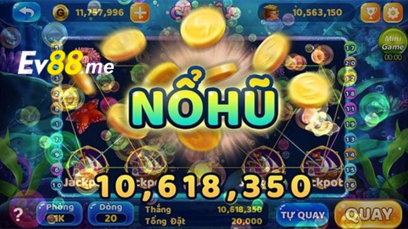 Tỷ lệ trả thưởng cho tựa game nổ hũ đổi thưởng FC tại EV88 cao