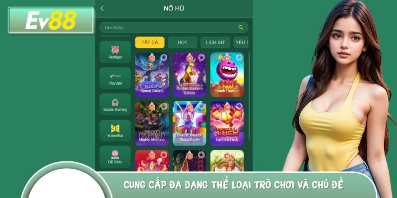 Nổ hũ EV88 quy tụ loạt game đình đám, đáp ứng mọi nhu cầu quay thưởng
